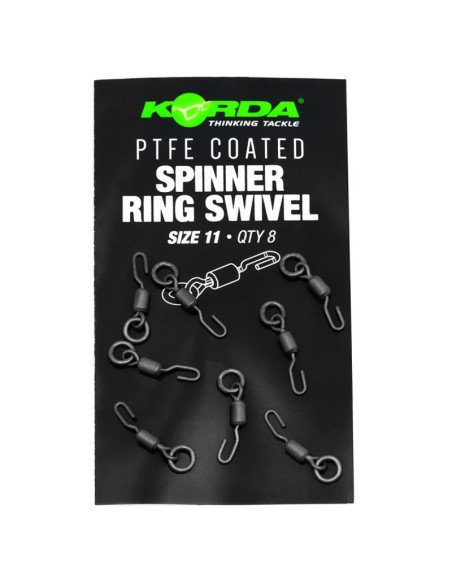 Korda PTFE Spinner Ring Swivel Size 11 8 Stück Angelwirbel-Swivels-JJ-Fishing
