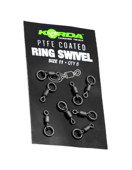 Korda PTFE QC Ring Swivel Size 11 8 Stück Schnellwechsel Angelwirbel-Swivels-JJ-Fishing
