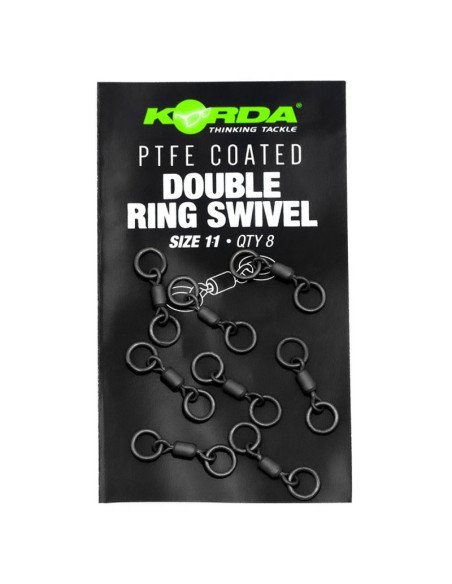 Korda PTFE Double Ring Swivel Size 11 Angelwirbel 8Stk.-Swivels-JJ-Fishing