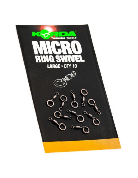 Korda Micro Rig Ring Swivel Large 10 Stück Angelwirbel-Swivels-JJ-Fishing