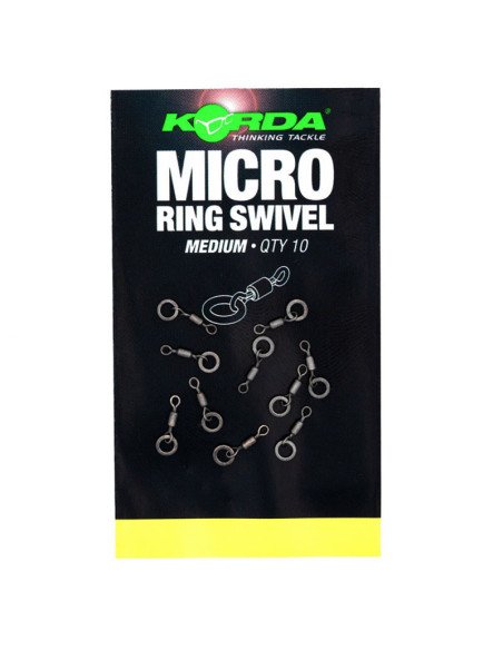 Korda Micro Rig Ring Swivel Medium 10 Stück Angelwirbel-Swivels-JJ-Fishing