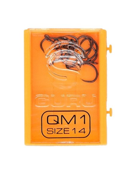 Guru QM1 Hook Size 14 Barbless 10 Stück Method Feeder Angelhaken Extra Scharf-Hook & Co-JJ-Fishing