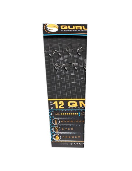 Guru QM1 Bayonet Rig 4 inch Size 12 0,22mm 8 Stück Method Feeder Vorfächer-Vorfächer-JJ-Fishing