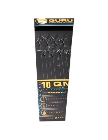 Guru QM1 Bayonet 4 inch Size 10 0,22mm 8 Stück Method Feeder Vorfächer-Vorfächer-JJ-Fishing