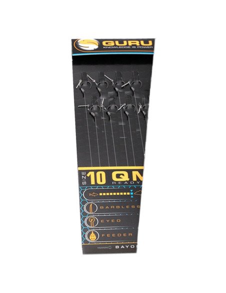 Guru QM1 Bayonet 4 inch Size 10 0,22mm 8 Stück Method Feeder Vorfächer-Vorfächer-JJ-Fishing
