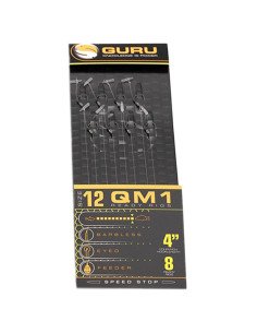 Guru QM1 Speed Stop 4 inch Size 12 0,22mm 8 Stück Method Feeder Vorfächer-Vorfächer-JJ-Fishing