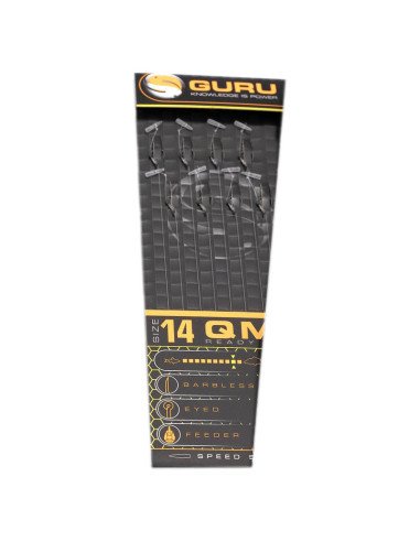 Guru QM1 Speed Stop 4 inch Size 14 0,19mm 8 Stück Method Feeder Vorfächer-Vorfächer-JJ-Fishing