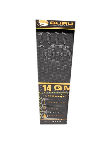 Guru QM1 Speed Stop 4 inch Size 14 0,19mm 8 Stück Method Feeder Vorfächer-Vorfächer-JJ-Fishing