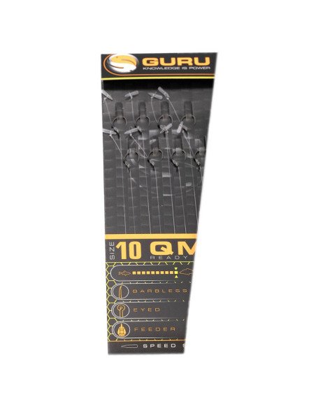 Guru QM1 Speed Stop 4 inch Size 10 0,22mm 8 Stück Method Feeder Vorfächer-Vorfächer-JJ-Fishing