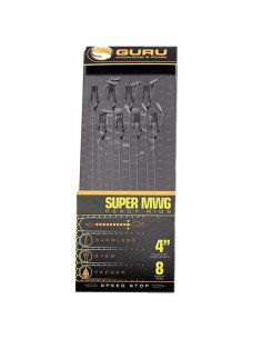 Guru SMWG 10 Speed Stop Rig 4 inch 0.19mm Method Feeder Vorfächer-Pre-Compartments-JJ-Fishing