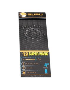 Guru SMWG Bayonet Rig 4 inch Size 12 0,22mm 8 Stück Method Feeder Vorfächer-Vorfächer-JJ-Fishing