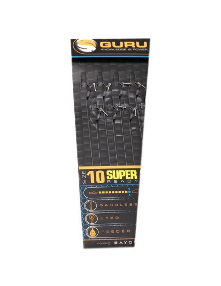 Guru SMWG 10 Bayonet Rig 4 inch 0.22mm Method Feeder Vorfächer-Pre-Compartments-JJ-Fishing