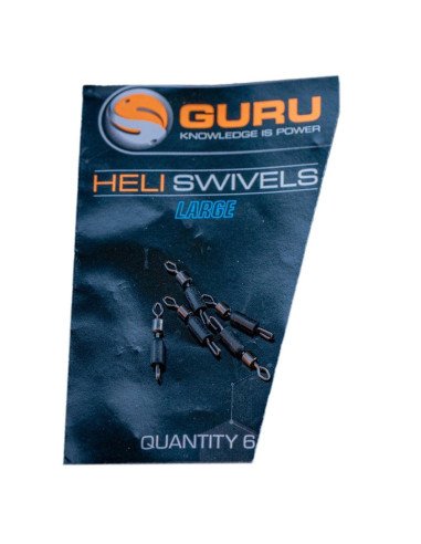 Guru Heli Swivel Large 6 Stück Quick Change System Angelwirbel Method Feeder-Swivels-JJ-Fishing
