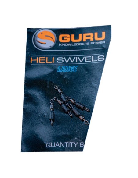 Guru Heli Swivel Large 6 Stück Quick Change System Angelwirbel Method Feeder-Swivels-JJ-Fishing