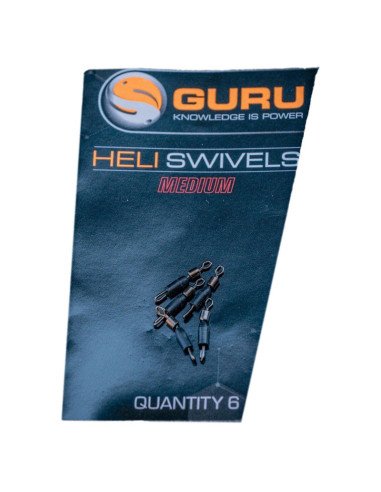 Guru Heli Swivel Medium 6 Stück Quick Change System Angelwirbel Method Feeder-Swivels-JJ-Fishing