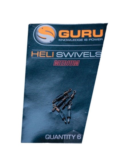 Guru Heli Swivel Medium 6 Stück Quick Change System Angelwirbel Method Feeder-Swivels-JJ-Fishing