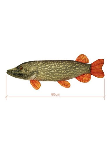 Delphin PIKY 60 cm Plüschhecht Angelkissen Hecht perfektes Angler Geschenk-Plüschfische-JJ-Fishing