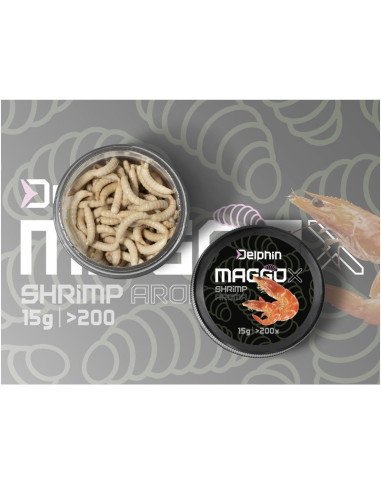 Delphin MaggoX Pop Up Shrimps Fake Maden Gummimaden-Köder-JJ-Fishing