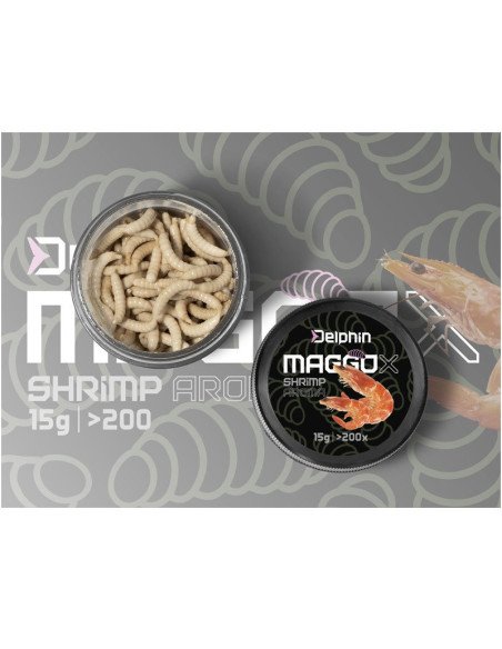 Delphin MaggoX Pop Up Shrimps Fake Maden Gummimaden-Köder-JJ-Fishing