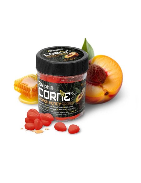 Delphin CorneX Pop Up 60 Stück Honig Pfirsich Fake Mais Gummimais-Köder-JJ-Fishing