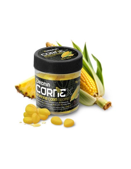 Delphin CorneX Pop Up 60 Stück Sweet Corn Pineapple Fake Mais Gummimais-Bait-JJ-Fishing