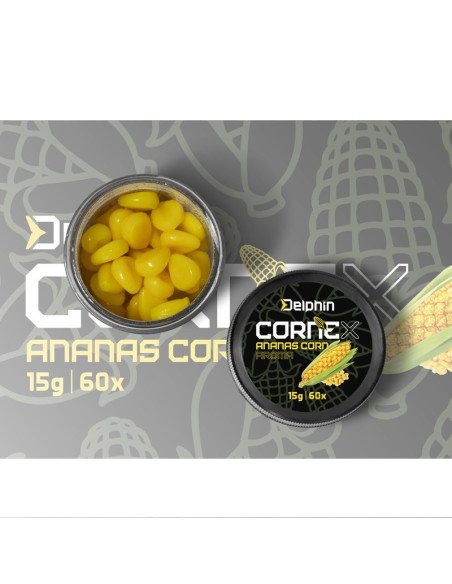 Delphin CorneX Pop Up 60 Stück Sweet Corn Pineapple Fake Mais Gummimais-Bait-JJ-Fishing