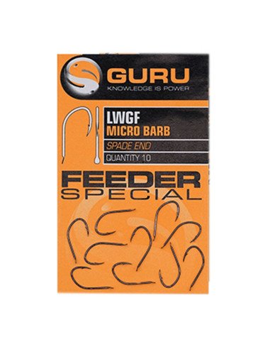 Guru Light Wide Gape Feeder Hook Size 12 Micro Barbed 10 Stück Spade End Method Feeder Angelhaken-Hook & Co-JJ-Fishing