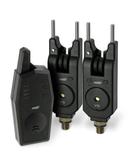 NGT VS 2+1 Funk-Bissanzeiger-Set mit Empfänger – Lautstärke & Ton einstellbar-Tackle & Co-JJ-Fishing