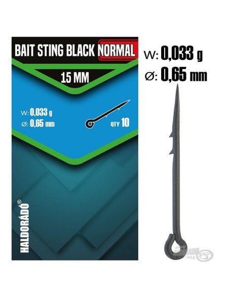Haldorado Bait Sting Black Normal 15 mm 0,65mm Bait Spike Method Feeder-Method Feeder-JJ-Fishing