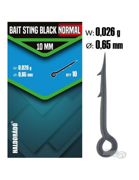 Haldorado Bait Sting Black Normal 10 mm 0,65mm Bait Spike Method Feeder-Method Feeder-JJ-Fishing