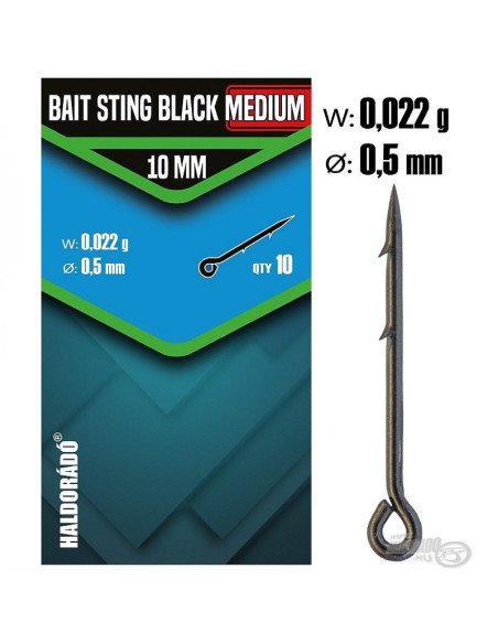 Haldorado Bait Sting Black Medium 10 mm 0,5mm Bait Spike Method Feeder-Method Feeder-JJ-Fishing