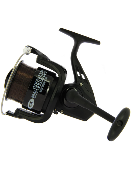 NGT SMR 8000 Spod & Marker Rolle 2BB mit 18 lb Schnur – Matt Schwarz-Frontbrems-Rollen-JJ-Fishing