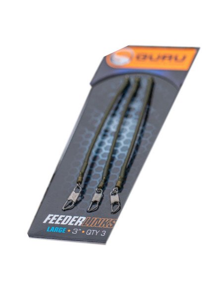 Guru Feeder Link Large 3inch 3 Stück Quick Change Anti Tangle Boom Method Feeder-Vorfachmaterial & Montage-Zubehör-JJ-Fishing