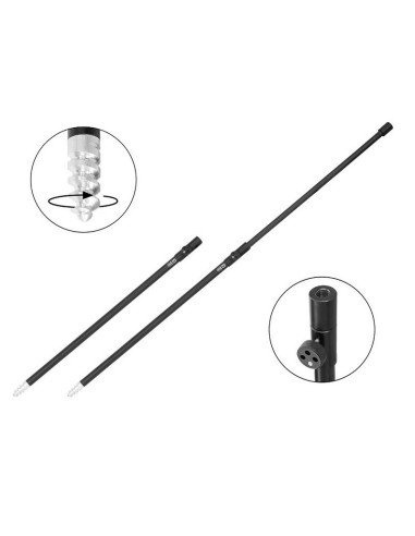 Delphin TopSTIX 90-130cm Bank Stick Black Edition Ultra Strong Rutenhalter Erdspiel Angelauflage-Tackle & Co-JJ-Fishing