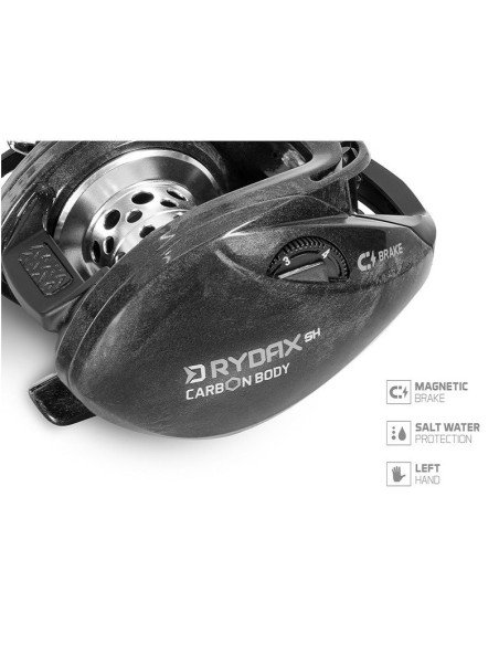 Delphin RYDAX SH Carbon Body Baitcast Multirolle Angelrolle Salzwasser Fest Magnetic Break System-Baitcastrollen-JJ-Fishing