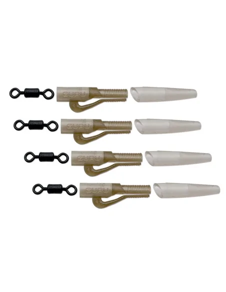 Guru Micro Lead Clip Safty Clip with Rubber Tail & Swivel Method Feeder-Vorfachmaterial & Montage-Zubehör-JJ-Fishing