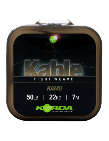 Korda Kable Tight Weave 7 m Kamo Vorfachmaterial Camo | JJ-Fishing