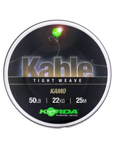 Korda Kable Tight Weave Camo 25m 50lb 22kg Vorfachmaterial Leadcore-Vorfachmaterial & Montage-Zubehör-JJ-Fishing