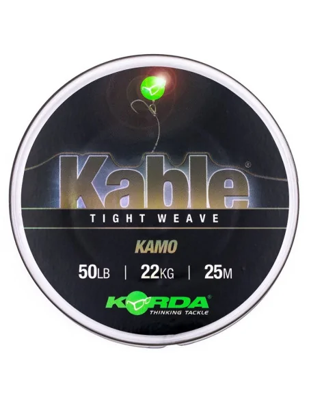 Korda Kable Tight Weave Camo 25m 50lb 22kg Vorfachmaterial Leadcore-Vorfachmaterial & Montage-Zubehör-JJ-Fishing