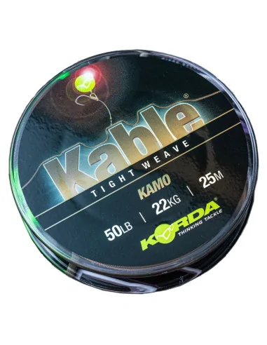 Korda Kable Tight Weave Camo 25m 50lb 22kg Vorfachmaterial Leadcore-Vorfachmaterial & Montage-Zubehör-JJ-Fishing