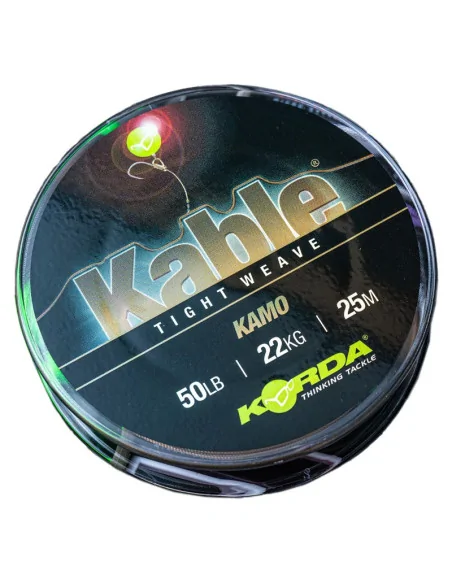 Korda Kable Tight Weave Camo 25m 50lb 22kg Vorfachmaterial Leadcore-Vorfachmaterial & Montage-Zubehör-JJ-Fishing