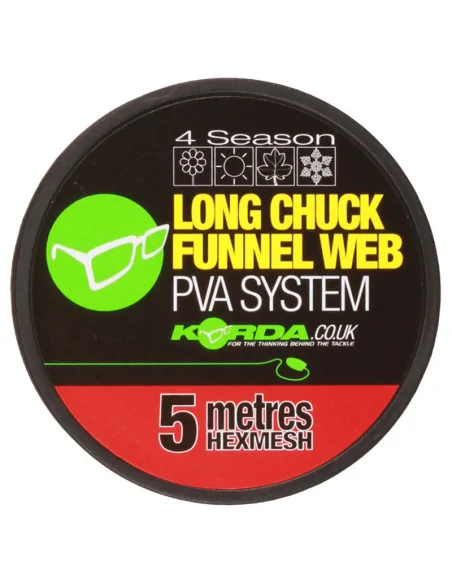 Korda Long Chuck Funnel Web Hexmesh Refill 5m Nachfüller wasserlösliches Netz-PVA-JJ-Fishing