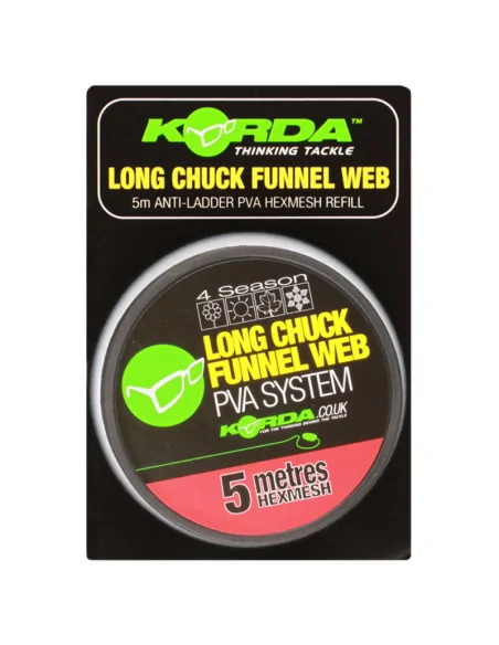 Korda Long Chuck Funnel Web Hexmesh Refill 5m Nachfüller wasserlösliches Netz-PVA-JJ-Fishing