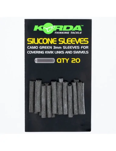 Korda Silicone Sleeves Camo Green 20 Stück Kwik Link & Swivel Covering-Vorfachmaterial & Montage-Zubehör-JJ-Fishing