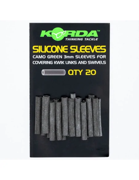 Korda Silicone Sleeves Camo Green 20 Stück Kwik Link & Swivel Covering-Vorfachmaterial & Montage-Zubehör-JJ-Fishing