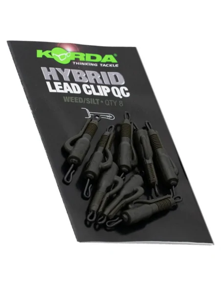 Korda QC Hybrid Lead Clip Weed Silt 8 Stück Quick Change Safty Clip-Vorfachmaterial & Montage-Zubehör-JJ-Fishing