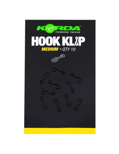 Korda Hook Klip Medium schwarz 10 Stück Quick Change System-Vorfachmaterial & Montage-Zubehör-JJ-Fishing