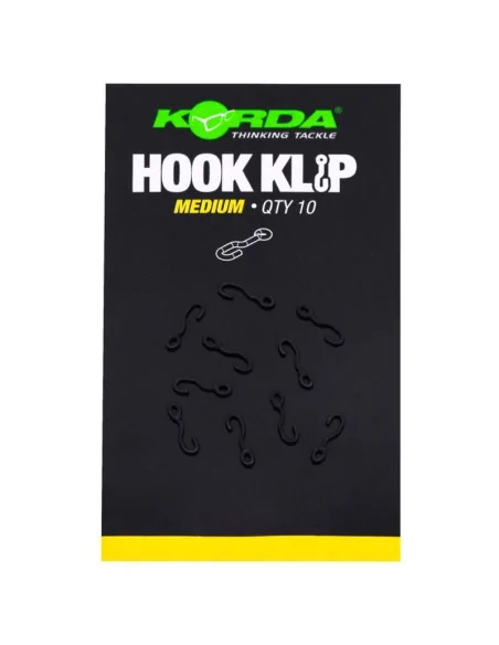 Korda Hook Klip Medium schwarz 10 Stück Quick Change System-Vorfachmaterial & Montage-Zubehör-JJ-Fishing