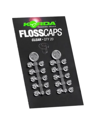 Korda Floss Caps clear 20 Stück Bait Stops Köder Fixierung-Endtackle-JJ-Fishing