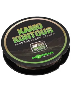 Korda Kamo Kontour 0,60mm 30lb 13,5kg 50m Fast Sinking Fluorocarbon Schlagschnur-Vorfachmaterial & Montage-Zubehör-JJ-Fishing 2
